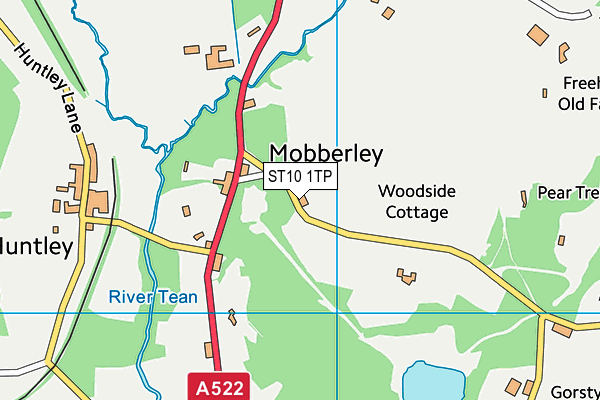 ST10 1TP map - OS VectorMap District (Ordnance Survey)