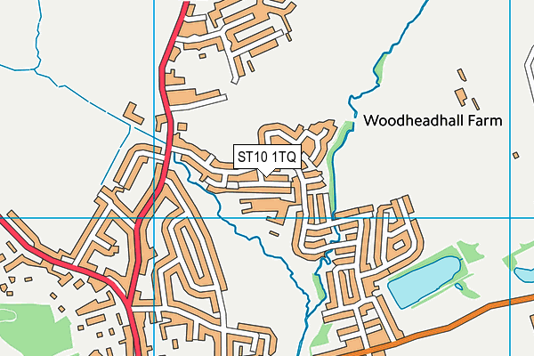 ST10 1TQ map - OS VectorMap District (Ordnance Survey)