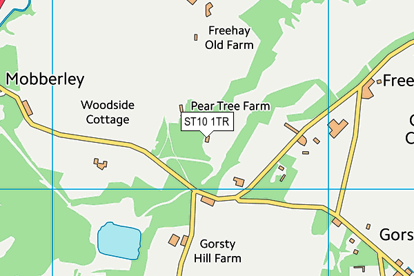 ST10 1TR map - OS VectorMap District (Ordnance Survey)