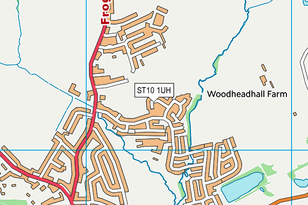 ST10 1UH map - OS VectorMap District (Ordnance Survey)