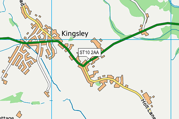 ST10 2AA map - OS VectorMap District (Ordnance Survey)