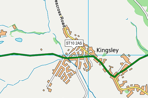 ST10 2AS map - OS VectorMap District (Ordnance Survey)