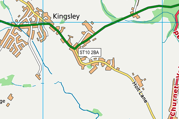 Kingsley Youth Club (Closed) map (ST10 2BA) - OS VectorMap District (Ordnance Survey)