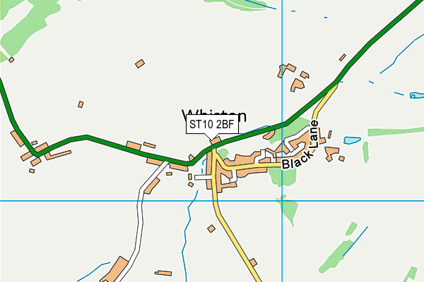 ST10 2BF map - OS VectorMap District (Ordnance Survey)