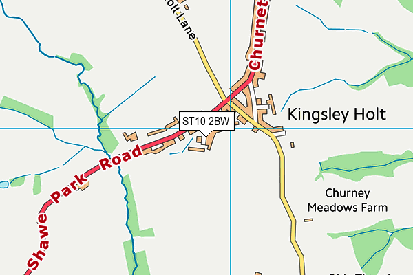 ST10 2BW map - OS VectorMap District (Ordnance Survey)