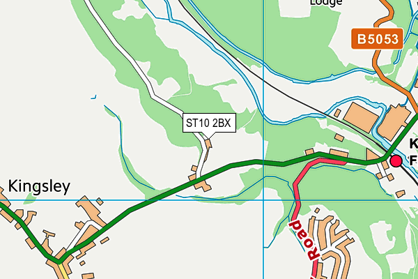 ST10 2BX map - OS VectorMap District (Ordnance Survey)