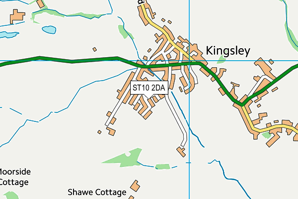 ST10 2DA map - OS VectorMap District (Ordnance Survey)