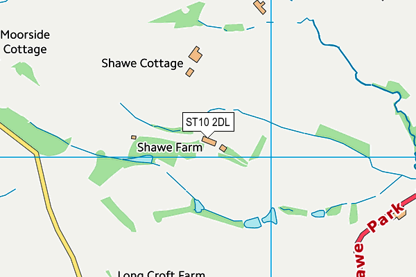 ST10 2DL map - OS VectorMap District (Ordnance Survey)