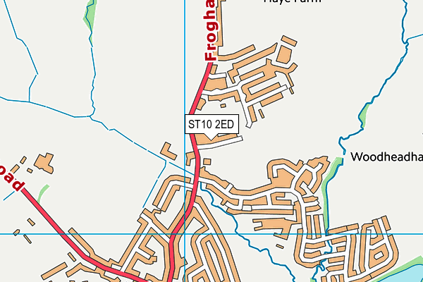 ST10 2ED map - OS VectorMap District (Ordnance Survey)