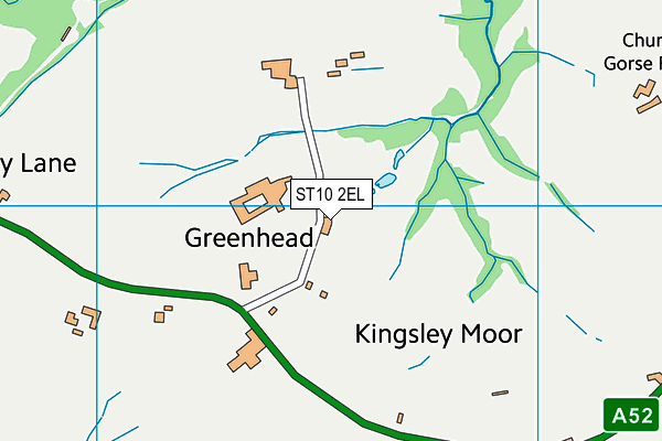 ST10 2EL map - OS VectorMap District (Ordnance Survey)