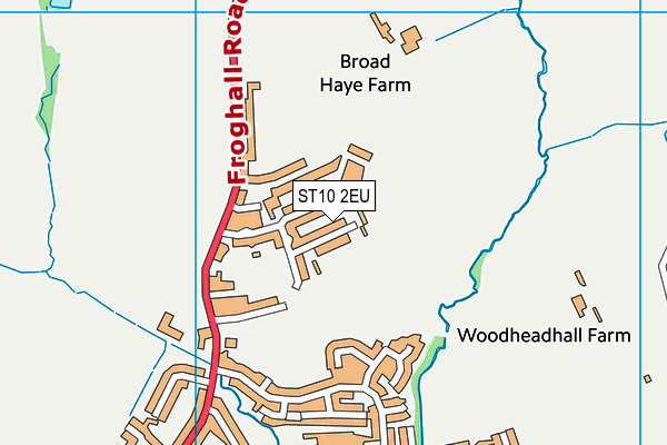 ST10 2EU map - OS VectorMap District (Ordnance Survey)