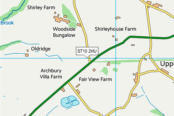 ST10 2HU map - OS VectorMap District (Ordnance Survey)