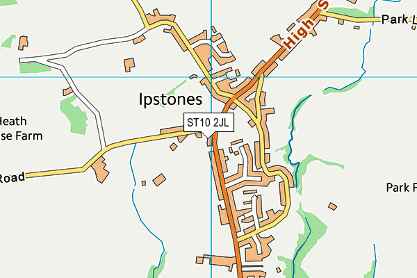 ST10 2JL map - OS VectorMap District (Ordnance Survey)