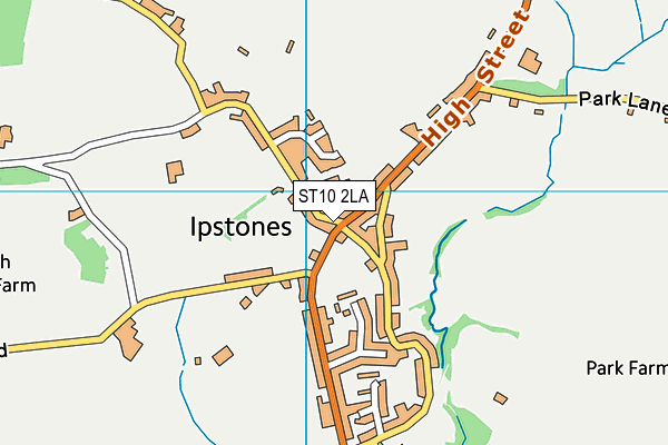 ST10 2LA map - OS VectorMap District (Ordnance Survey)