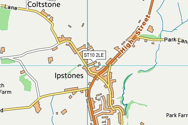 ST10 2LE map - OS VectorMap District (Ordnance Survey)