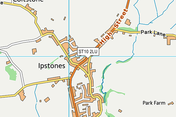ST10 2LU map - OS VectorMap District (Ordnance Survey)