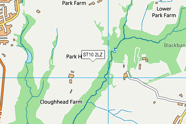 ST10 2LZ map - OS VectorMap District (Ordnance Survey)
