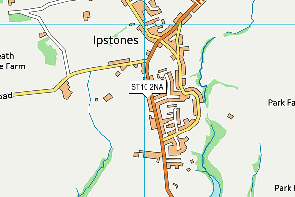ST10 2NA map - OS VectorMap District (Ordnance Survey)
