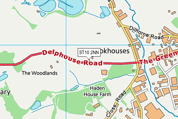 ST10 2NN map - OS VectorMap District (Ordnance Survey)