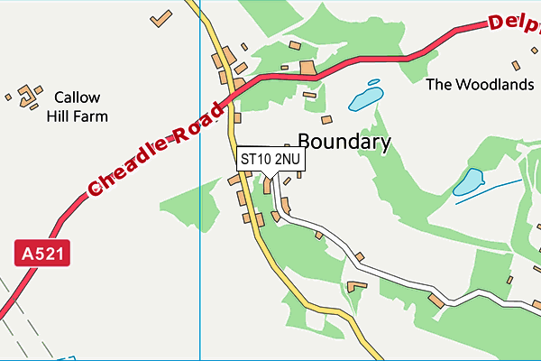 Cheadle Town End (Closed) map (ST10 2NU) - OS VectorMap District (Ordnance Survey)