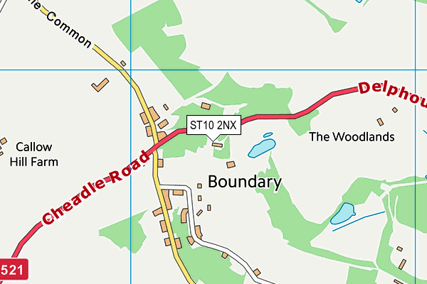 ST10 2NX map - OS VectorMap District (Ordnance Survey)