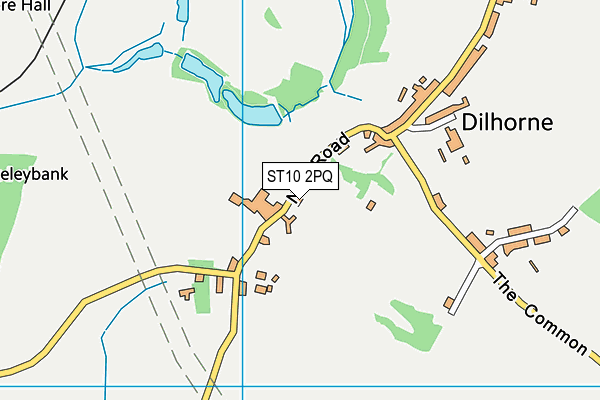 ST10 2PQ map - OS VectorMap District (Ordnance Survey)