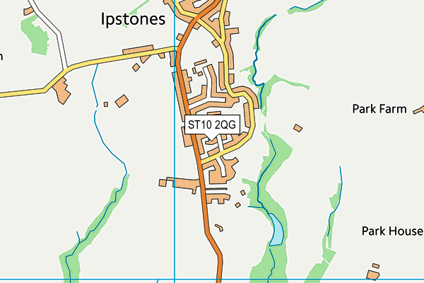 ST10 2QG map - OS VectorMap District (Ordnance Survey)