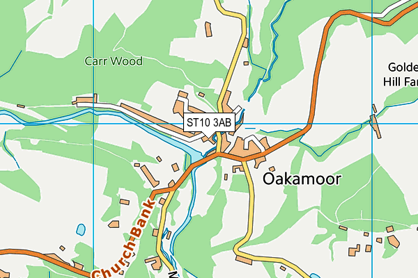 ST10 3AB map - OS VectorMap District (Ordnance Survey)