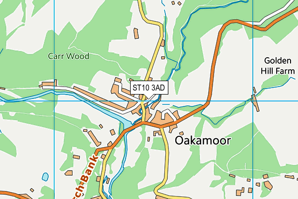 ST10 3AD map - OS VectorMap District (Ordnance Survey)