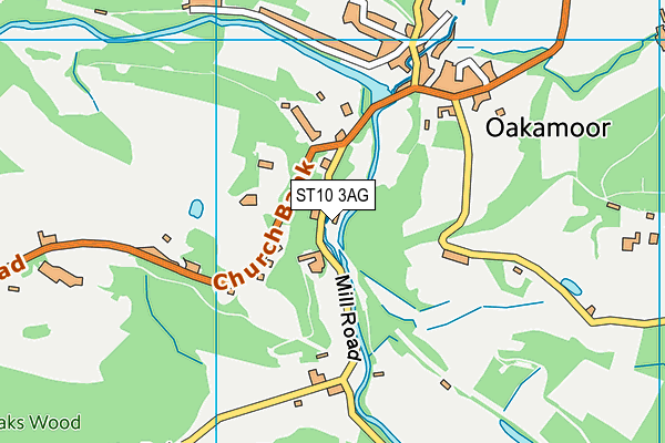 ST10 3AG map - OS VectorMap District (Ordnance Survey)