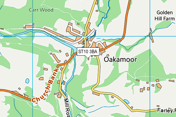 ST10 3BA map - OS VectorMap District (Ordnance Survey)
