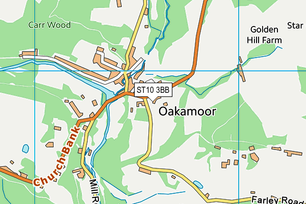 ST10 3BB map - OS VectorMap District (Ordnance Survey)