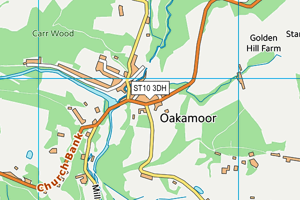 ST10 3DH map - OS VectorMap District (Ordnance Survey)