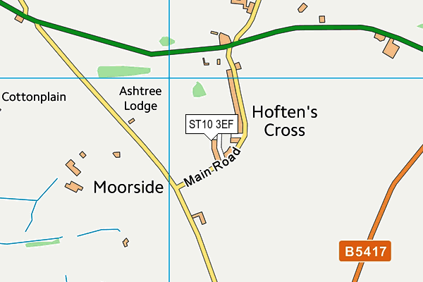 ST10 3EF map - OS VectorMap District (Ordnance Survey)