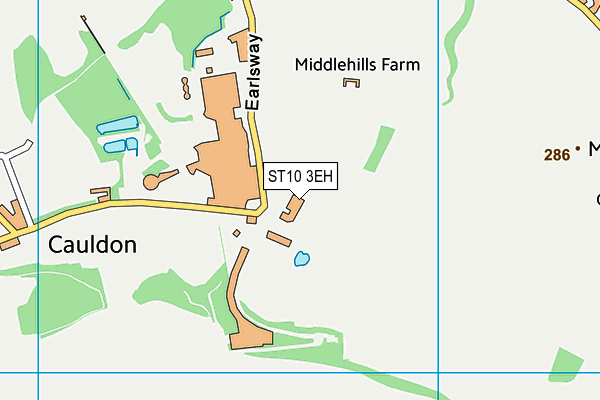 ST10 3EH map - OS VectorMap District (Ordnance Survey)