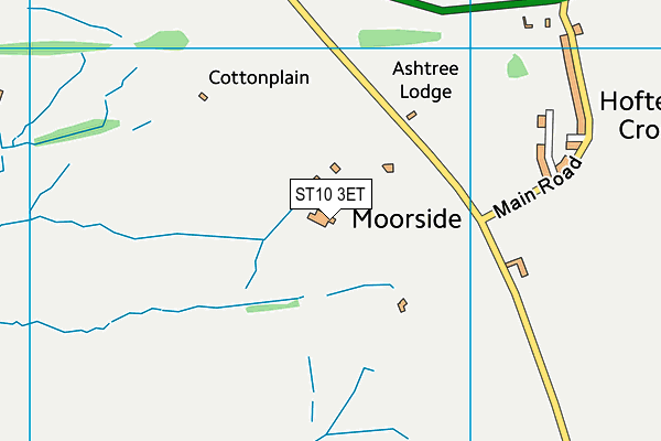 ST10 3ET map - OS VectorMap District (Ordnance Survey)