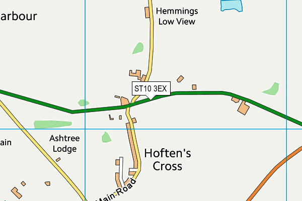 ST10 3EX map - OS VectorMap District (Ordnance Survey)