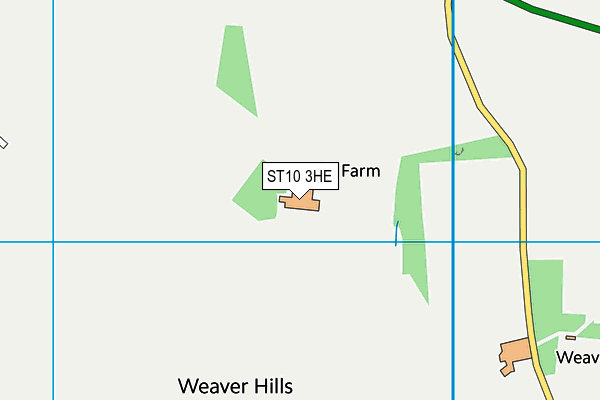 ST10 3HE map - OS VectorMap District (Ordnance Survey)