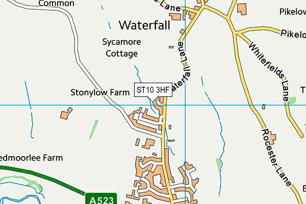 ST10 3HF map - OS VectorMap District (Ordnance Survey)