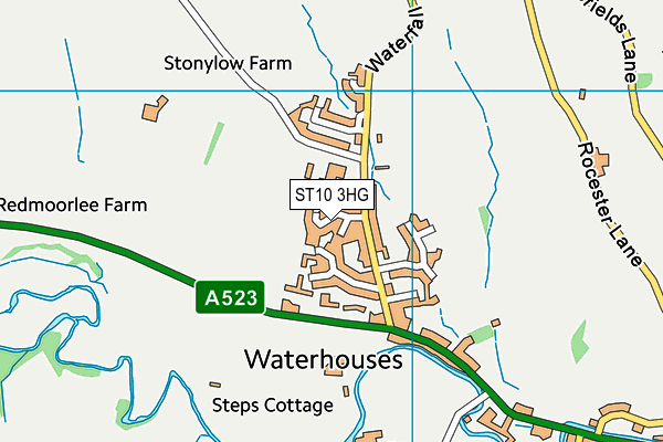ST10 3HG map - OS VectorMap District (Ordnance Survey)