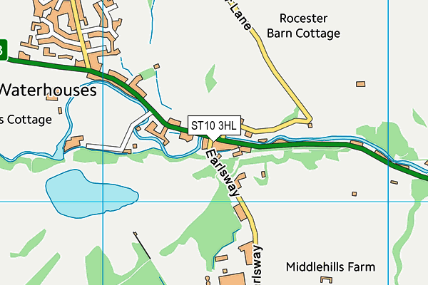 ST10 3HL map - OS VectorMap District (Ordnance Survey)