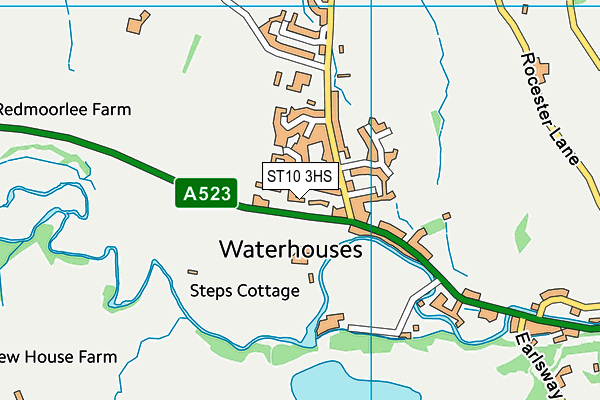 ST10 3HS map - OS VectorMap District (Ordnance Survey)