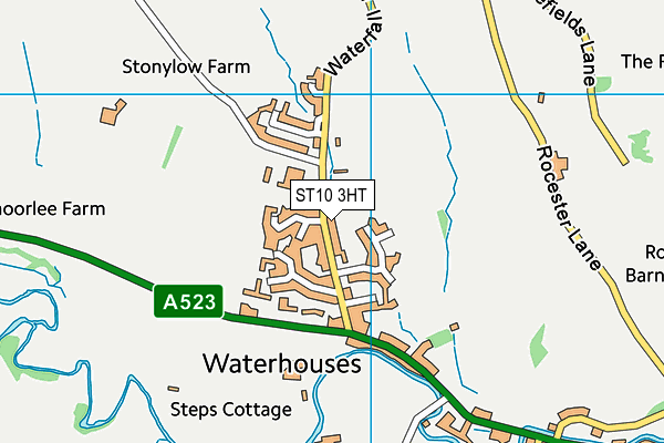 ST10 3HT map - OS VectorMap District (Ordnance Survey)