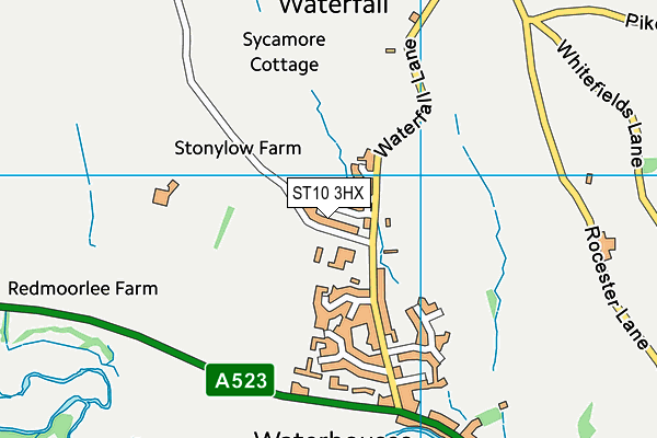 ST10 3HX map - OS VectorMap District (Ordnance Survey)