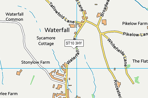 Waterhouses CofE Primary Academy map (ST10 3HY) - OS VectorMap District (Ordnance Survey)