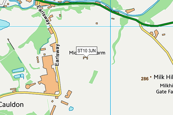 ST10 3JN map - OS VectorMap District (Ordnance Survey)