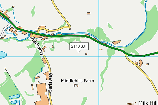 ST10 3JT map - OS VectorMap District (Ordnance Survey)