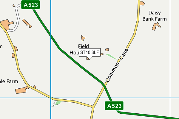 ST10 3LF map - OS VectorMap District (Ordnance Survey)