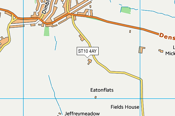 ST10 4AY map - OS VectorMap District (Ordnance Survey)