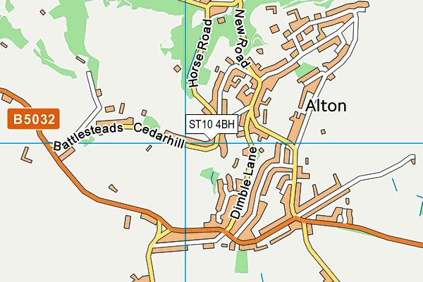 ST10 4BH map - OS VectorMap District (Ordnance Survey)